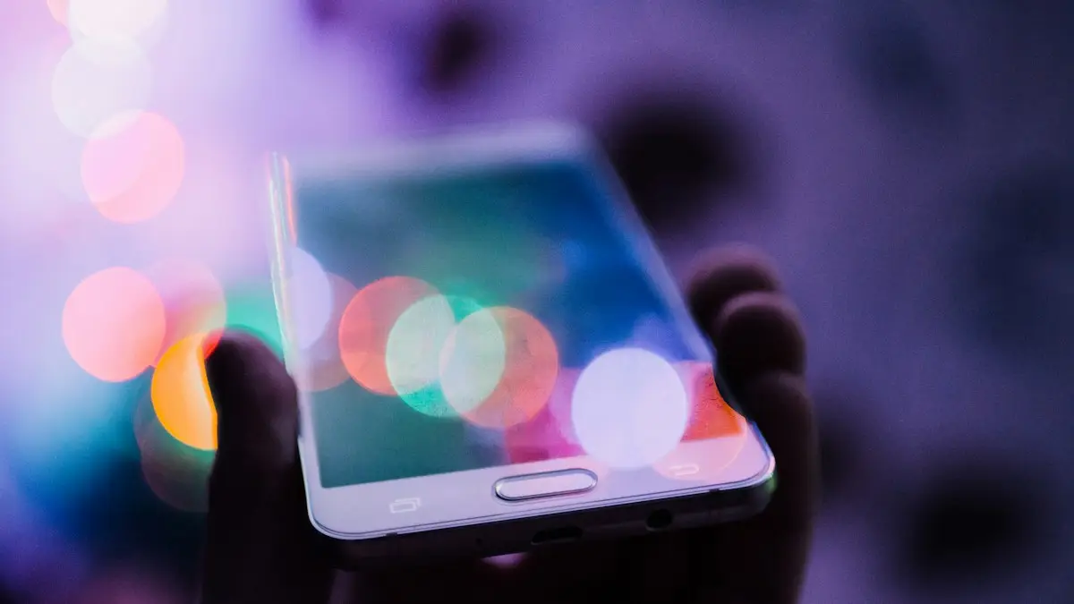 Person holding smartphone