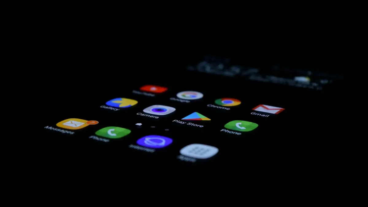 Turned on Android smartphone