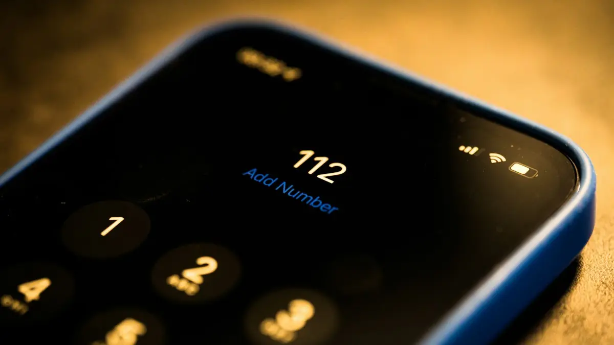 A close up of a cell phone on a table