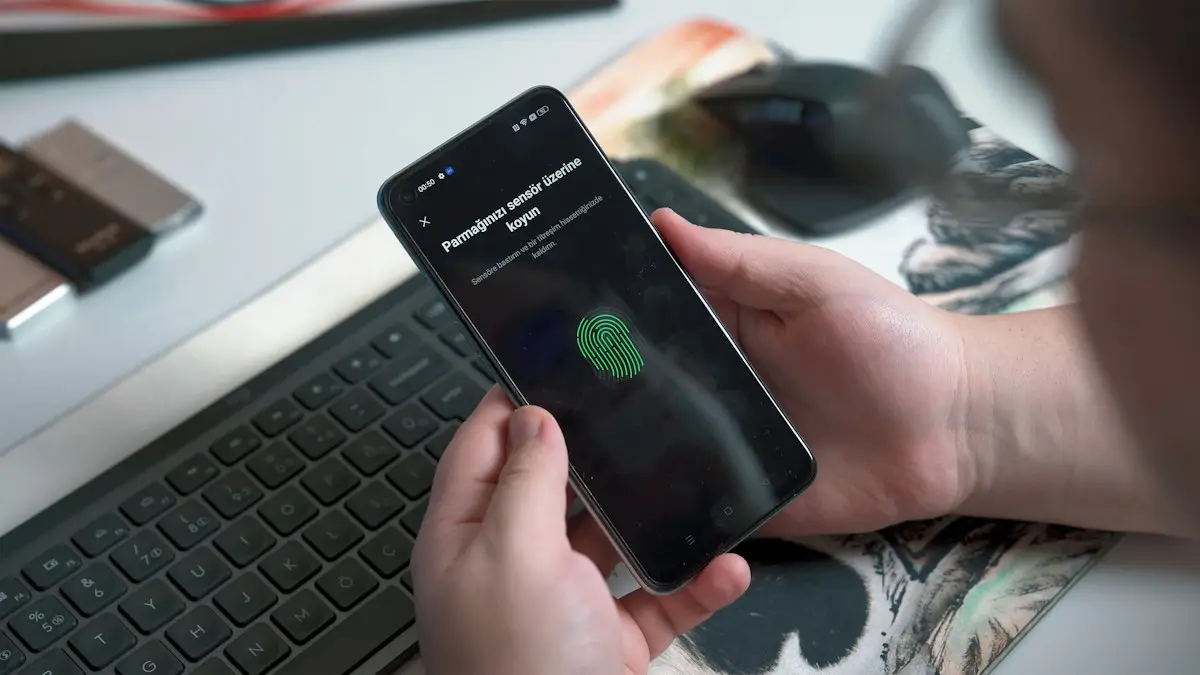 A person holding a phone