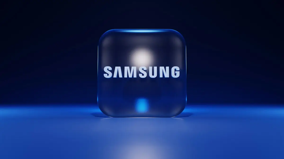 A blue cube with a white logo