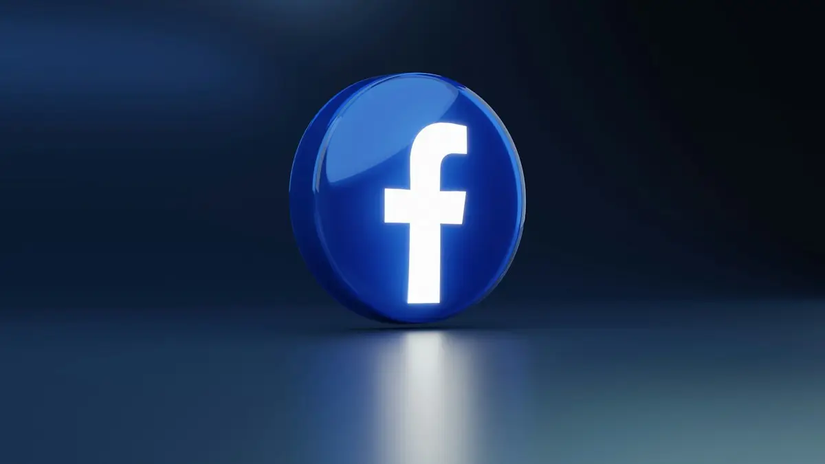 A blue logo with a white cross