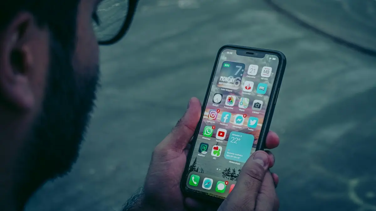 Person holding black iphone 5