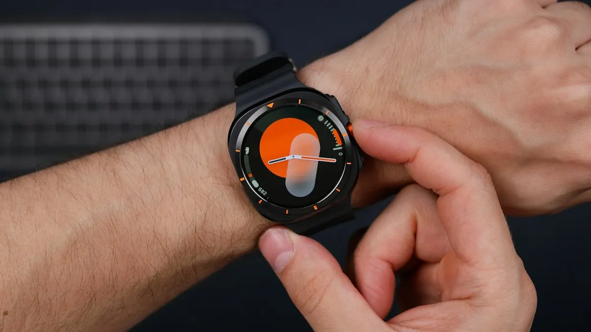 Samsung Galaxy Watch Ultra on a wrist