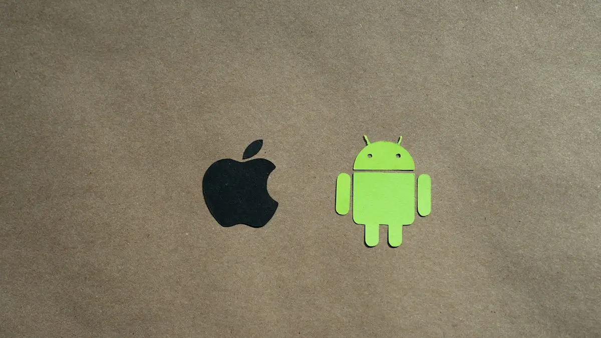 A picture of an apple and a paper cut out of it
