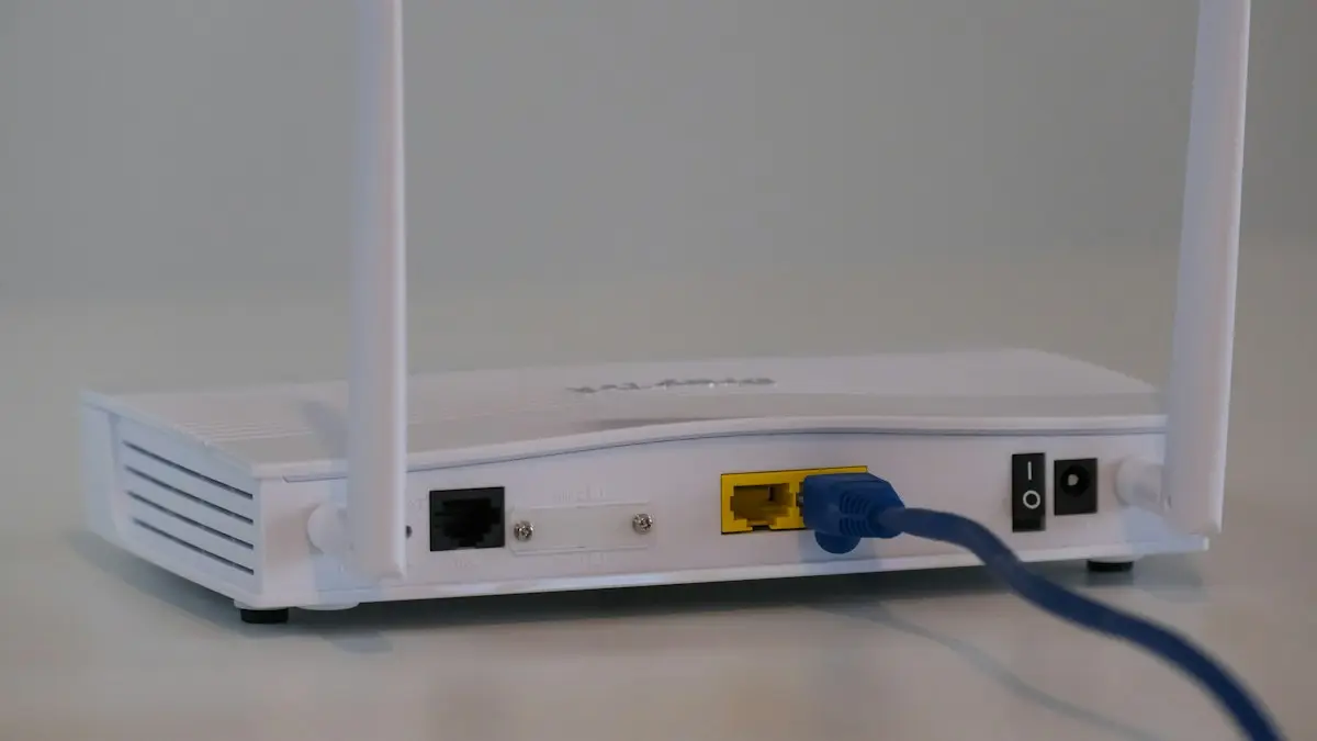 White router on white table