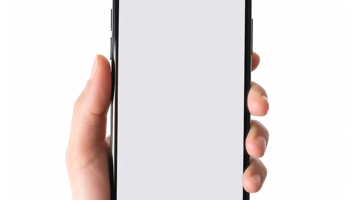 A person holding a phone in one hand