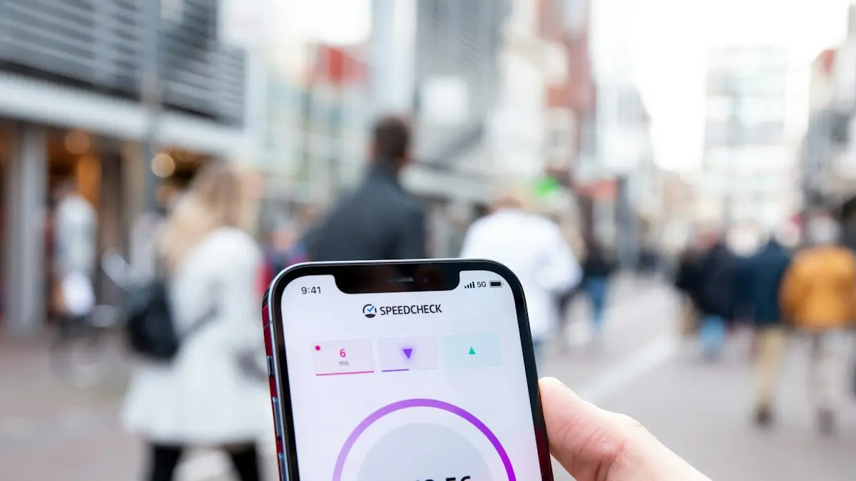 A person holding a cell phone in their hand