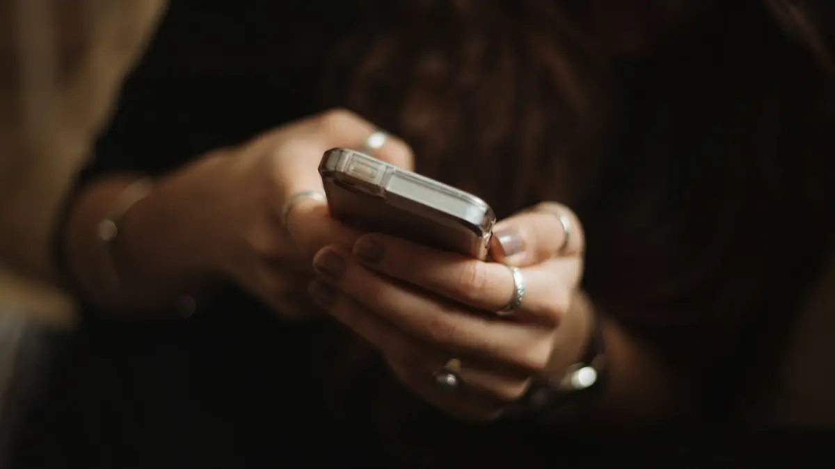 Person using smartphone