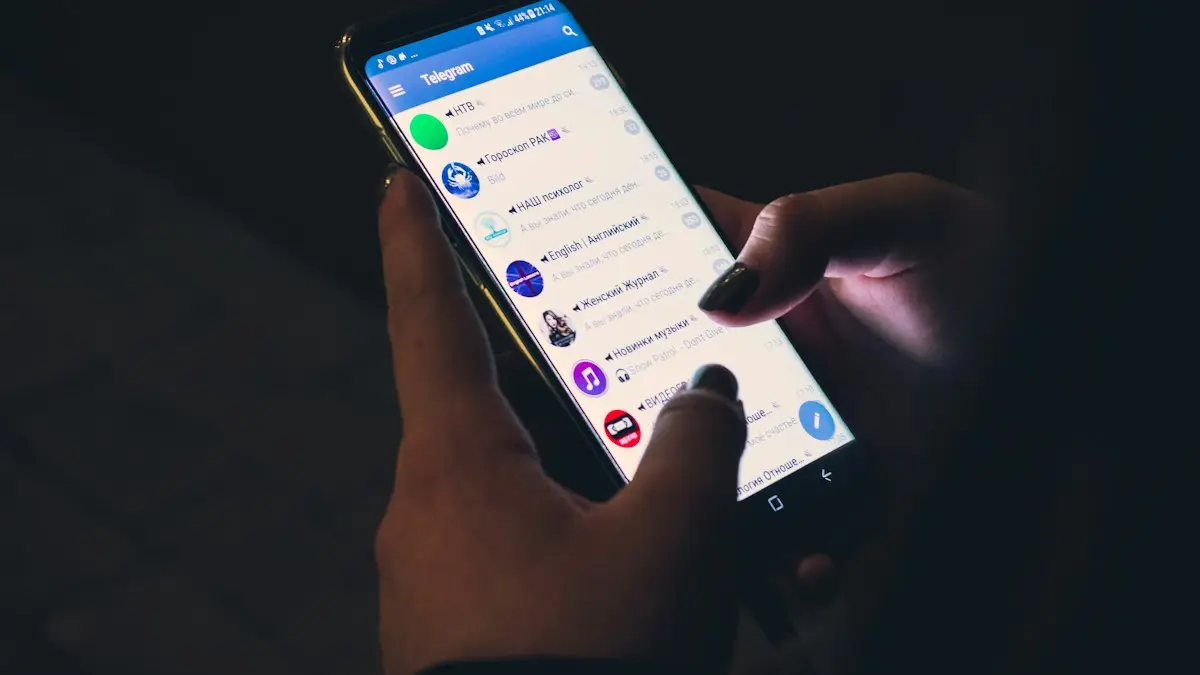 Person using smartphone