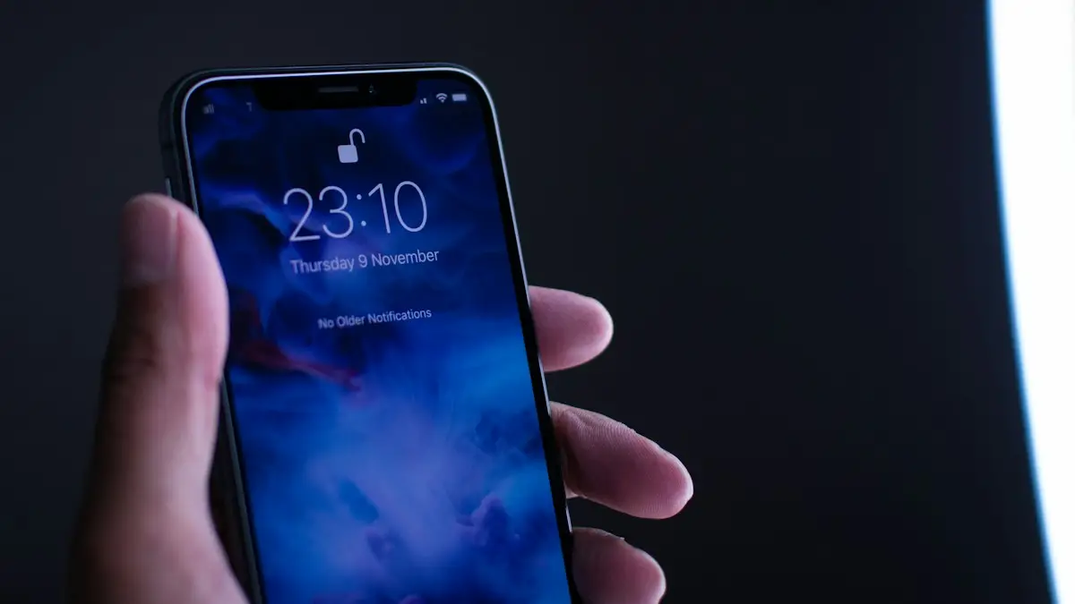 Person holding space gray iPhone X
