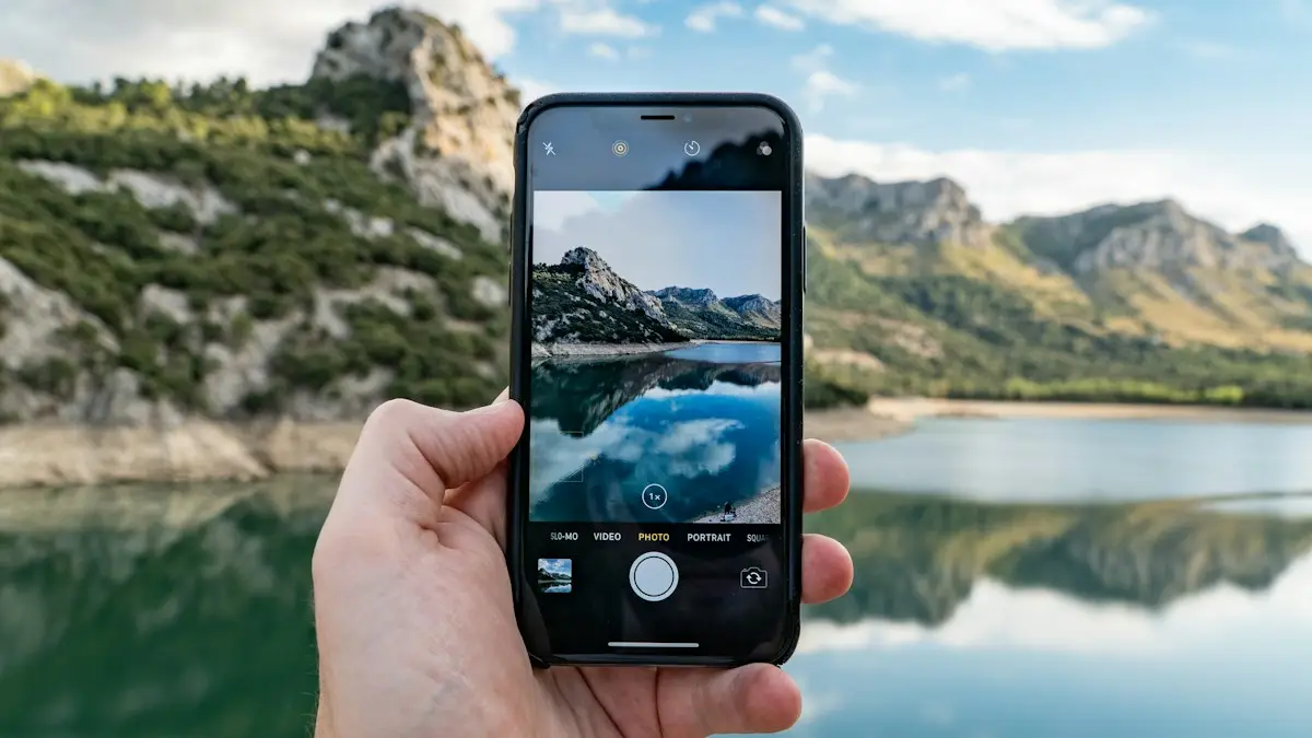 Person holding phone