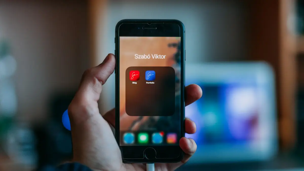Person holding iPhone