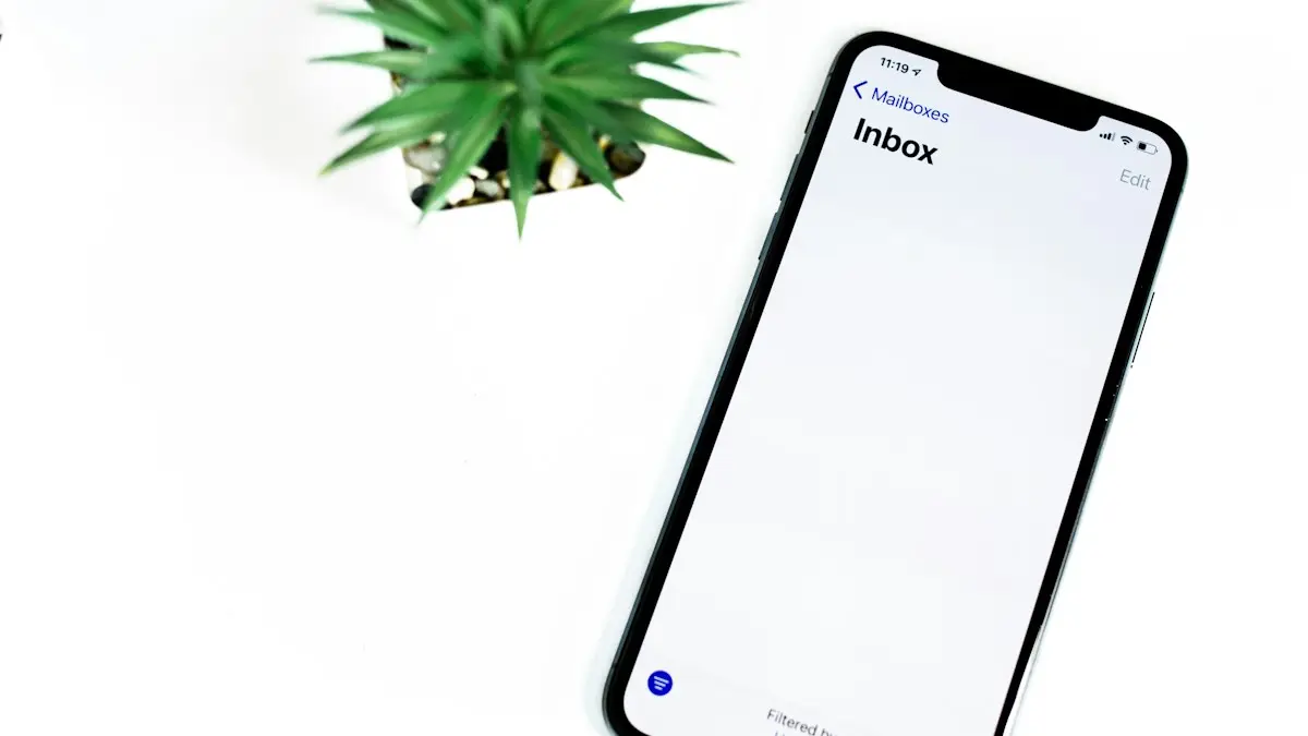 Black iphone 5 on white surface
